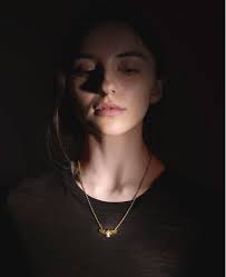 Large Gold Raven Necklace