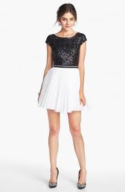 Black And White Dresses Juniors Black And White Dresses For Juniors This Is A Women S Junior White Black Pleated Sequin Dress From Trixxi Junior White Dresses Junior Dresses Fashion