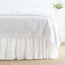 Pine Cone Hill Petite Trellis White Matelasse Bed Skirt - A Cottage In The  City