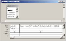 Ms Access Dlookup Function