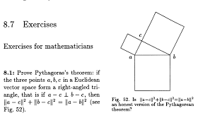 Geometri bukti phytagoras dari pappus bukti berikut berasal dari pappus (sekitar 300 m) dan merupakan suatu generalisasi. 8 7 Exercises Exercises For Mathematicians 8 1 Prove Chegg Com