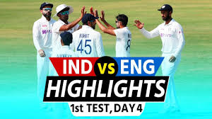 India vs england (ind vs eng) t20, odi, squad series 2021 squad, schedule, time table: Highlights India Vs England 1st Test Day 4 Full Highlights Youtube