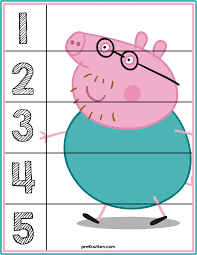 Free Educational Materials Peppa Pig Number Puzzle 4 Preschool Activities Toddler Activities Toddler Learning Activities