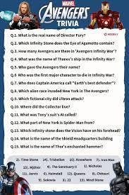 These fun trivia questions are created around interesting and popular movies (thor, iron man, captain america, etc) from marvel studios. 90 Avengers Trivia Questions Answers Meebily