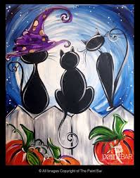 Pin By Funda Belginer On Painting Party Halloween Painting Holiday Painting Halloween Canvas