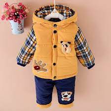 Baby Boys Winter Clothing Set Down Parkas For Boy Warm Jacket Coats Pants Two Pieces Bear Pattern Hoode Boys Summer Fashion Boys Winter Jackets Winter Baby Boy