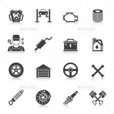 Thenounproject base de données solide pour un cv. Auto Service Icons Set Car Repair Service Icons Pictogramme Automobile Creatif