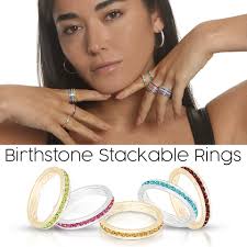 Discount kay jewelers stackable birthstone rings Free Shipping