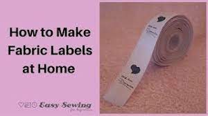 Grossgrain ribbon or some other tape 4. How To Make Fabric Labels At Home Youtube