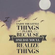 Enjoy The Little Things In Life For One Day Enjoy The Little Things In Life Because One Day You Ll Realize They Were The Big Things Life Quotes Image Quotes Life