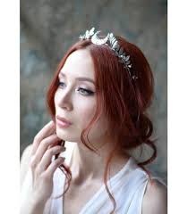 Moon tiara, pearl headband, silver wedding crown, goddess headpiece, quartz  crystal crown, medieval crown, leaf crown, bridal