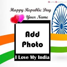 A special day of indian which celebrates every 26 january. Republic Day Indian Flag Profile My Photo With Name Pictures