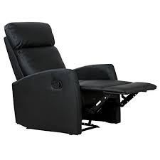 Homcom Fauteuil De Relaxation Inclinable 180 Avec Repose Pied Ajustable Simili Cuir Noir 84bk Fauteuil Relax Simili Cuir Noir Simili Cuir