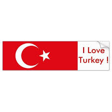 sticker with flag of turkey zazzle com turkey flag bumper stickers strong adhesive