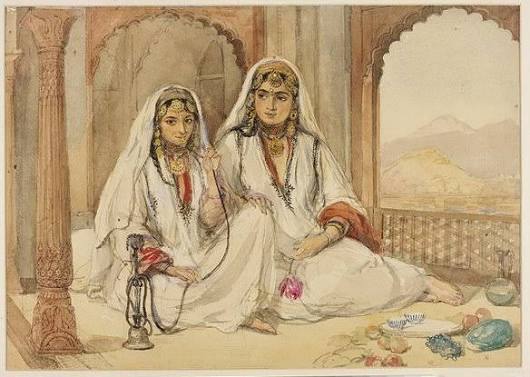 RBSI - Painting of two Kashmiri dancing girls by William Carpenter, watercolour on paper, Kashmir, India, 1854 William Carpenter was trained at the Royal Academy Schools. He was in India from 1850 t0 1856