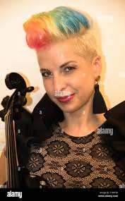 WELCOME SPRING MARCH 21 2019 MAGDA VAMOS FASHION SHOW (Eliza Bliss  violinist, Retro famous models, designers, photographers) Jozsa Judit  Gallery Stock Photo