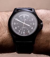 The features of the watch include (among others) a date function. Watch Review Hamilton Khaki Field King Ablogtowatch