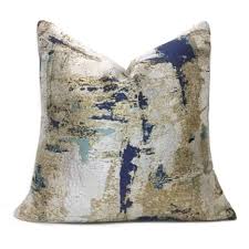 For a more understated space, go with a blue and gray bedroom. Lumina Metallic Gold Blue Gray Quartz Texture Pillow Cover Pillow Texture Metallic Pillow Grey And Gold Bedroom