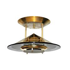 Danish Ceiling Pendant Light Fitting Brass And Glass 1970s The Flying Saucer Pendant Light Fitting Ceiling Pendant Lights Light Fittings