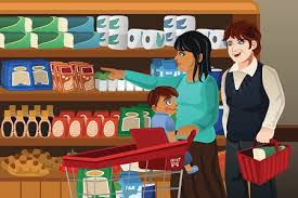 Uploaded at march 22, 2020. Family Shopping Grocery Together Clipart Image