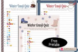 Trivia autumn fall board word game senior activity. Free Printable Winter Games