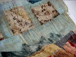 Ready To Bud Textile Fiber Art Sewing Art Textile Art