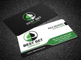 Customize 860+ lawn service flyer templates. Bold Playful Lawn Care Business Card Design For Best Bet Lawncare By Sandaruwan Design 18054912