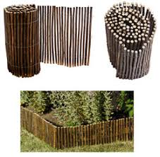 Willow fences and screens are made from vertical willow sticks tightly woven together with rust proof nylon coated steel wire. Willow Lawn Edging