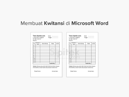 Cara membuat struk di word. Cara Membuat Kwitansi Sendiri Dengan Microsoft Word