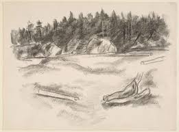 Untitled Landscape C 1930 Landscape Drawings Large Wall Pictures Wave Art