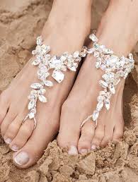 Bridal Barefoot Sandals Perfect For Hawaii Beach Weddings Beach Wedding Shoes Wedding Sandals Foot Jewelry