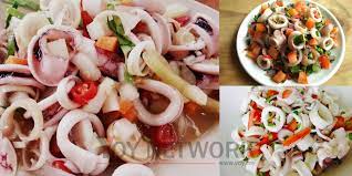 1.serai (dihiris nipis) 2.bawang merah kecil & bawang putih (dihiris nipis) 3.cili padi 4.sos namla 5.gula 6.air limau nipis 7.daun ketumbar / daun sup 8.suhun yang telah dicelur. Wanita Ini Kongsi Resepi Kerabu Sotong Ala Thai Yang Sangat Sedap Memang Kecur Air Liur Yoy Network