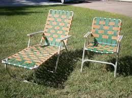 Vintage Pair Chaise Folding Lawn Chair Webbed Aluminum Outdoor Patie Deck Patio Lawn Chairs Lawn Chairs Garden Chairs