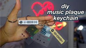 Diy Music Plaque Keychain Spotify Keychain Cheap And Easy Tiktok Youtube