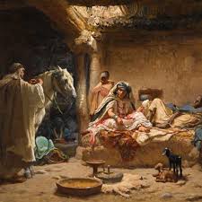 بالداخل ببسكرة 1881 Un Interieur A Biskra 1881 Frederick Arthur Bridgman Peintre Americain 1847 1928 Algerie Bridgman Historical Painting Oriental Art