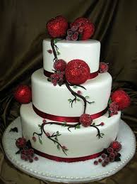 Check out these 30 impressive white wedding cake designs! 47 Adorable Christmas Wedding Cakes Weddingomania