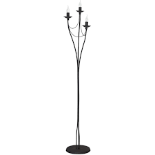 Stehlampe Wohnzimmer Wohnraumleuchte Schwarz Metall 164cm Rustikal