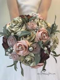 Book Page Or Sheet Music Paper Rose And Pearl Bouquet With Silk Greene Diddlebug Paper Flowers Wedding Bouquet Paper Flowers Wedding Paper Bouquet Wedding