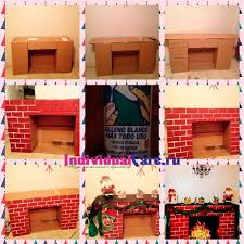 камин из коробок своими руками на новый год пошаговая инструкция Poshagovye Dejstviya Rozhdestvenskie Dvernye Ukrasheniya Ukrashenie Kaminov Na Rozhdestvo Rozhdestvenskie Ukrasheniya Svoimi Rukami