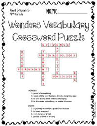 Smart, easy and fun crossword puzzles to get your day started with a smile. Wonders Mcgraw Hill 4th Grade Vocabulary Crossword Puzzles Unit 5 By Bamagirl