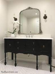 Vanity cabinets designed to look like legged furniture (or pieces of furniture converted into bathroom vanities) blend open design that is visually appealing in a small bath with storage capacity for a tight space. This Item Is Unavailable Etsy Antique Bathroom Vanity Bathroom Vanity Custom Bathroom Vanity