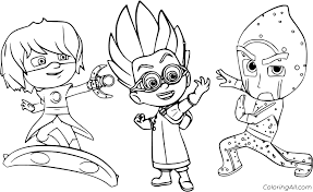 Some of the coloring page names are pj masks for children pj masks kids coloring, 35 unique pj masks coloring, pj masks santa claus click on the coloring page to open in a new window and print. Luna Girl Romeo And Night Ninja From Pj Masks Coloring Page Coloringall