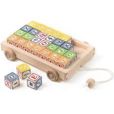 In addition to the classic abc blocks, uncle goose also offers elemental, which illustrates the entire periodic table of elements on 20 wood cubes. Uncle Goose Classic Abc Blocks With Pull Wagon Made In Usa Walmart Com Walmart Com