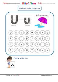 Abc for dot marker coloring pages free printable coloring pages for preschoolers welcome preschool teachers and parents, it's time to color the dot. Kindergarten Letter U Worksheets Find And Color Kidzezone