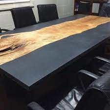 Image Result For Live Edge And Concrete Table Concrete Dining Table Concrete Wood Concrete Furniture