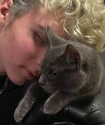 That's Hazel. She's cool as a cucumber, until you stop petting her