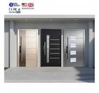 High-end Luxury Security Door Carved Cast Aluminum Double Door Roman Column  Design Custom-made Entrance Door