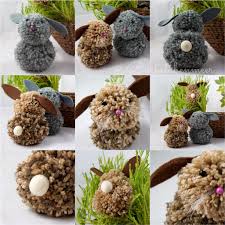 Pompom owl & shopping overload. Diy Pom Pom Hasen Als Ostertischdeko Buchstabenmeer