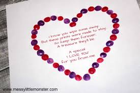 Go here for more disclaimers. Fingerprint Heart Poem Messy Little Monster
