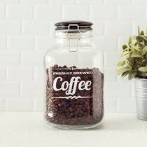 Handmade glass canisters with nesting lids update a classic apothecary look. Glass Bathroom Canisters Wayfair